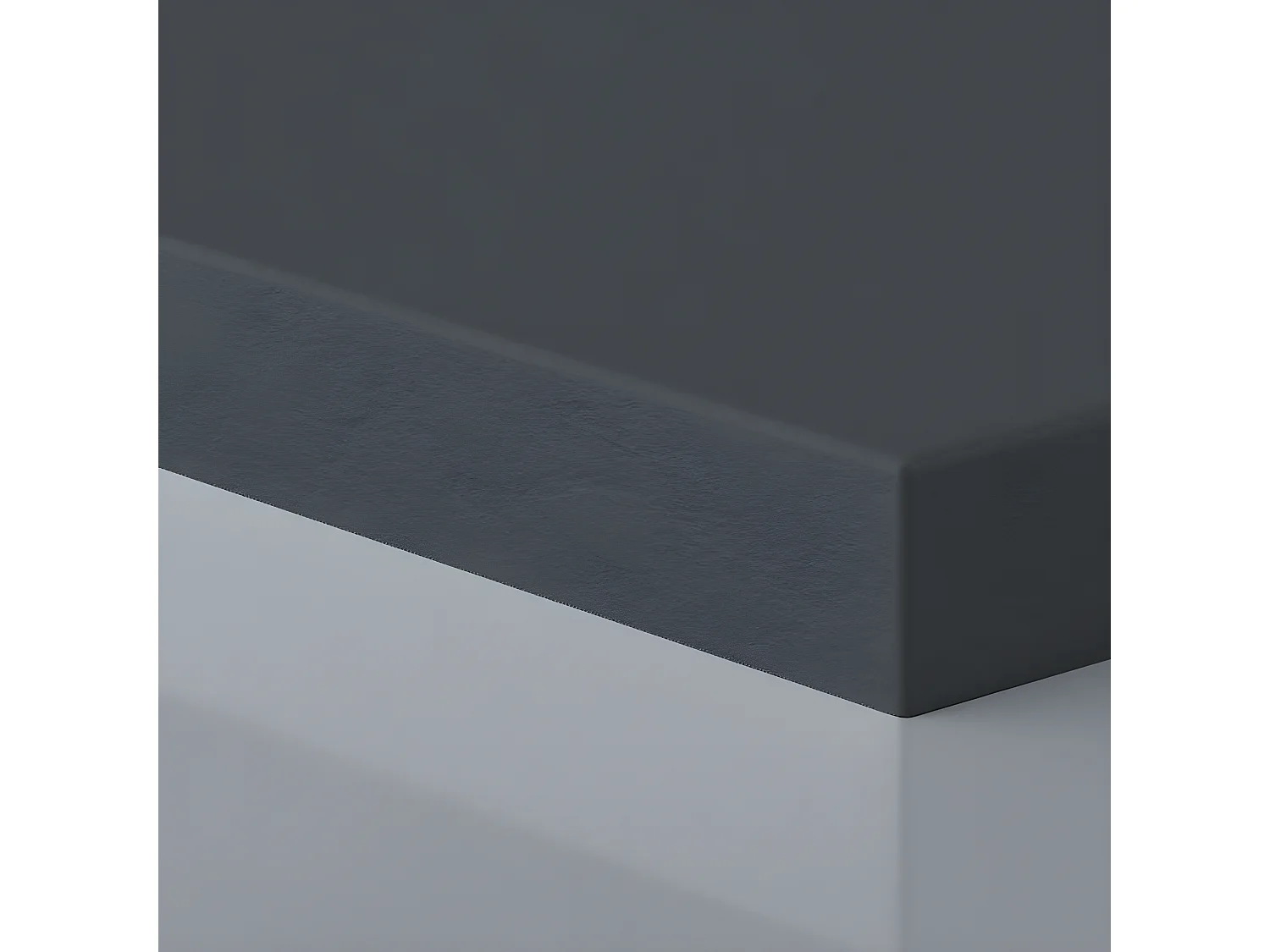 Receveur de douche 70 x 70 cm extra plat PURE en résine surface ardoisée anthracite Grille inox