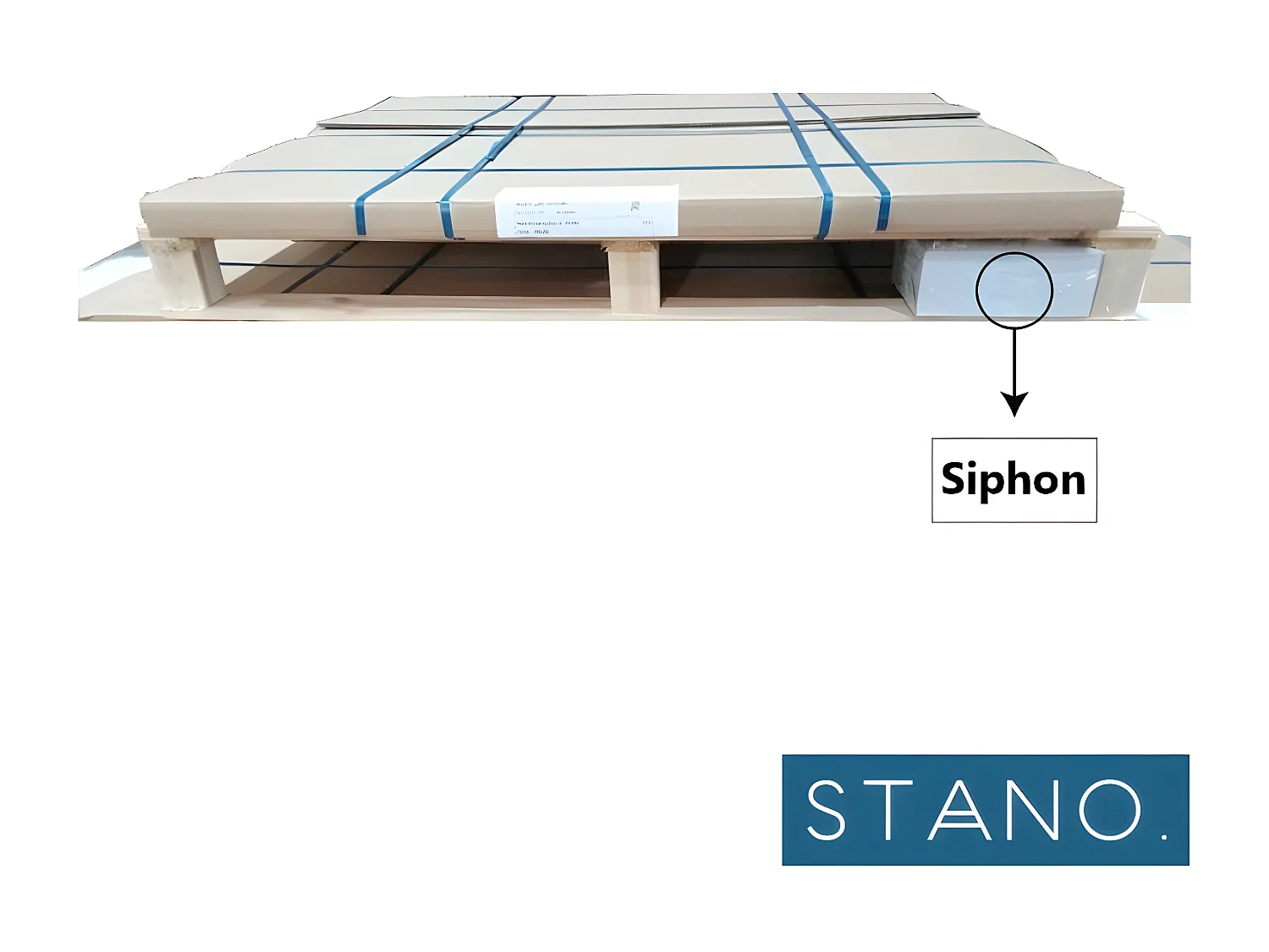 Mineralguss-Duschwanne extra flach PURE Schieferoptik schwarz 80x110 cm Edelstahl in chrom