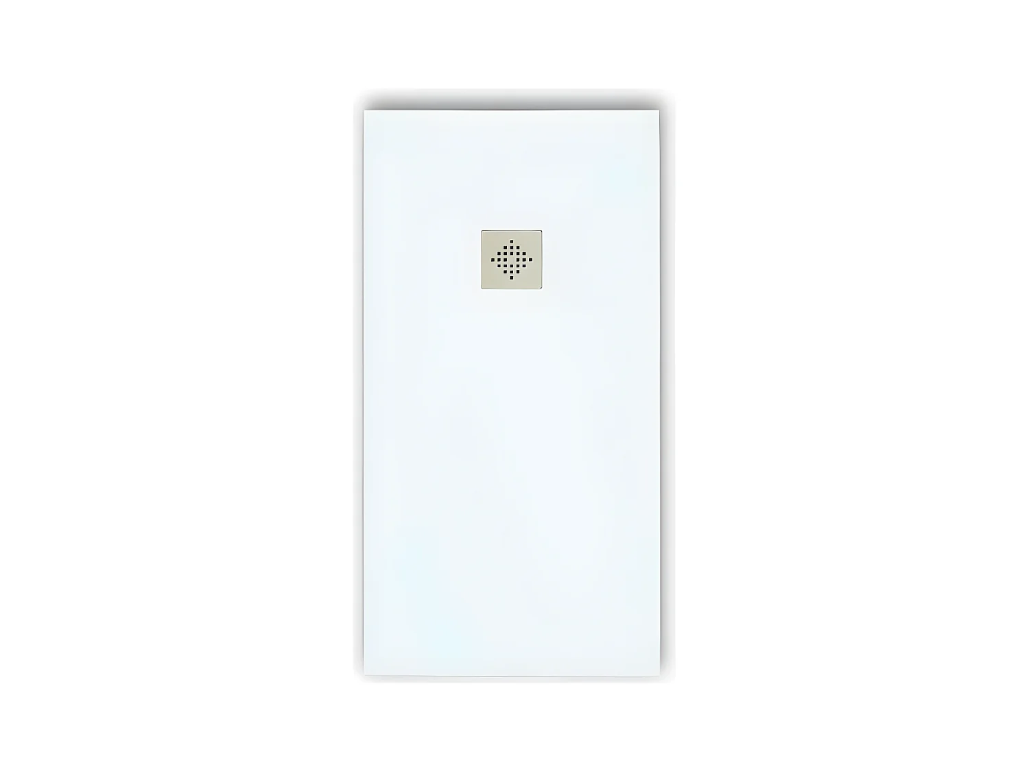 Piatto doccia ultrasottile 80 x 140 cm PURE in resina finitura ardesia bianco