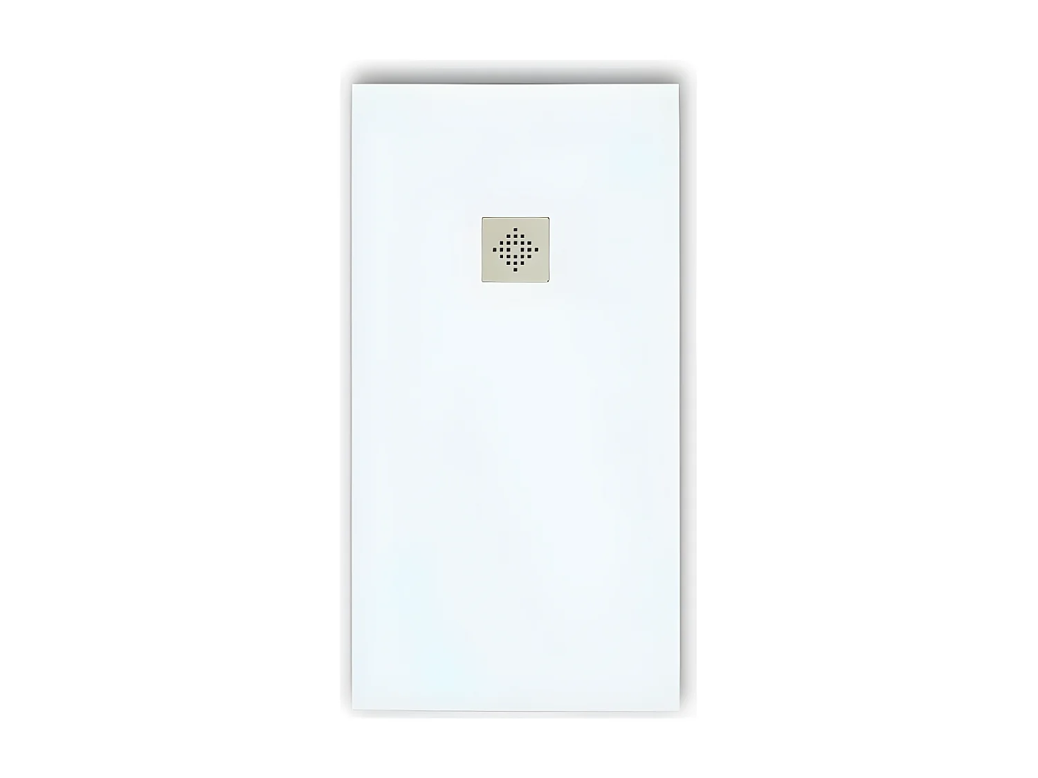 Piatto doccia ultrasottile 90 x 120 cm PURE in resina finitura ardesia bianco