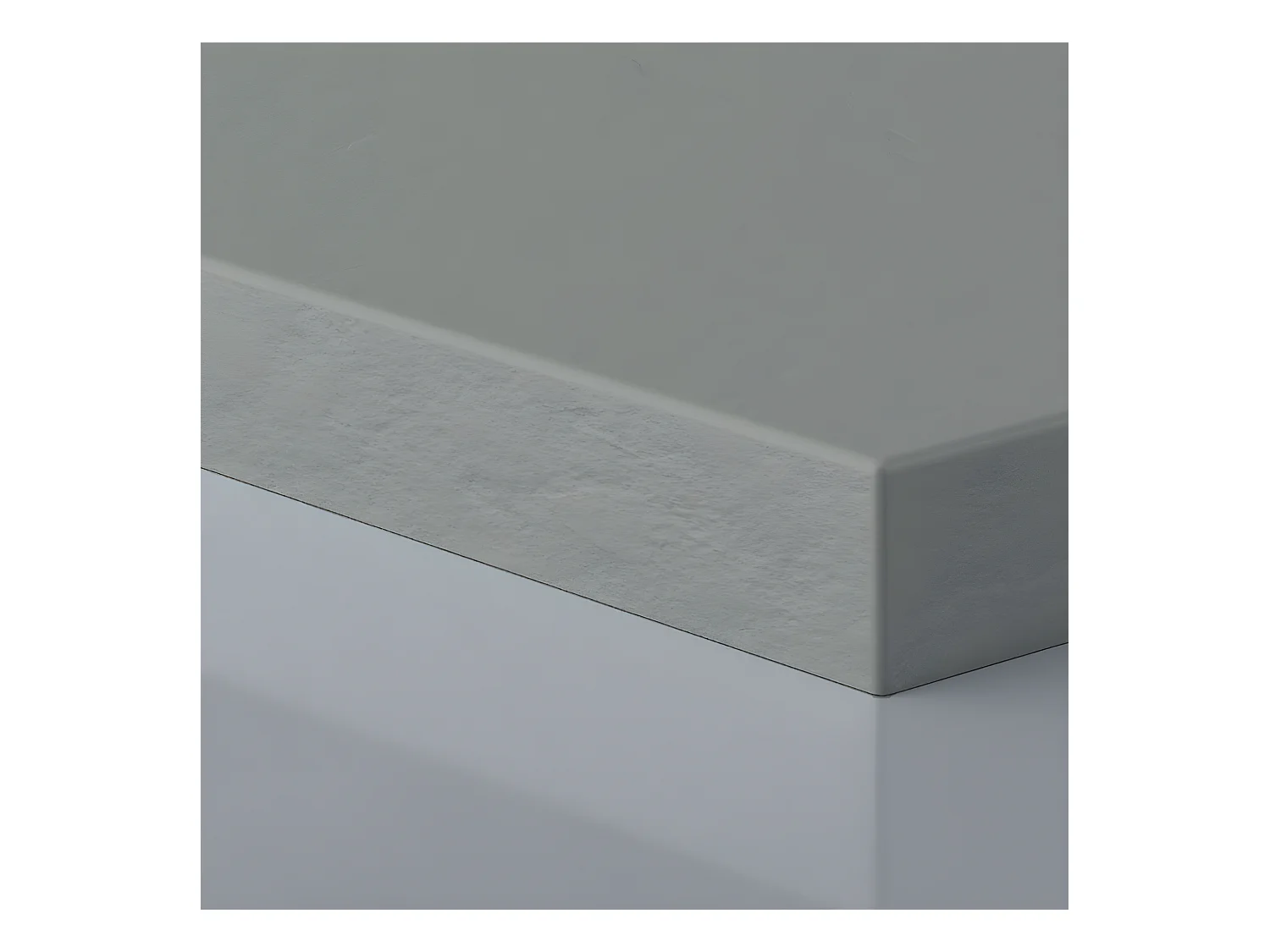 Mineralguss-Duschwanne extra flach PURE Schieferoptik grau 100x120 cm Edelstahl in chrom