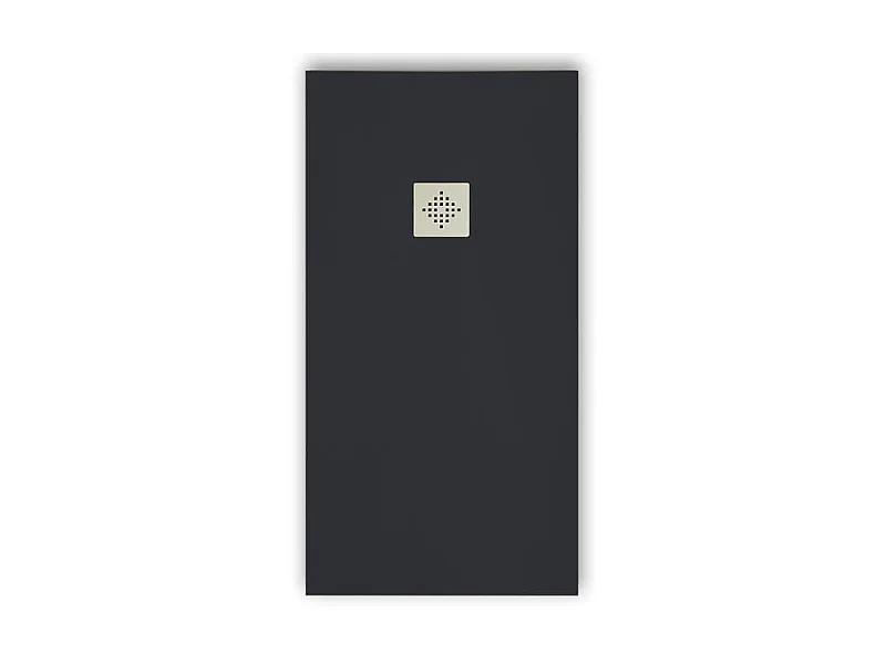 Piatto doccia ultrasottile 90 x 90 cm PURE in resina finitura ardesia antracite