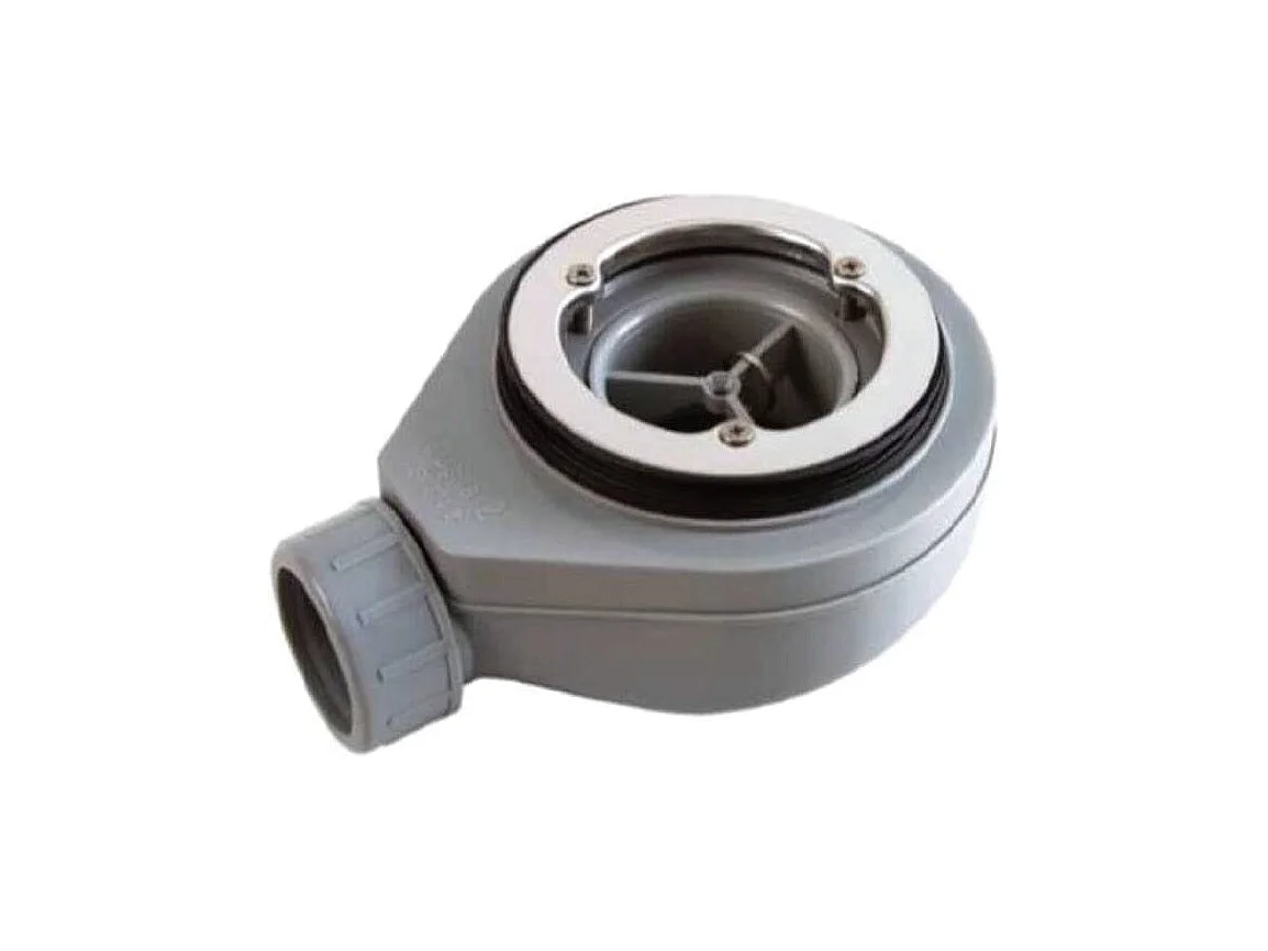 Receveur de douche 80 x 120 cm extra plat PURE en résine surface ardoisée gris Grille inox