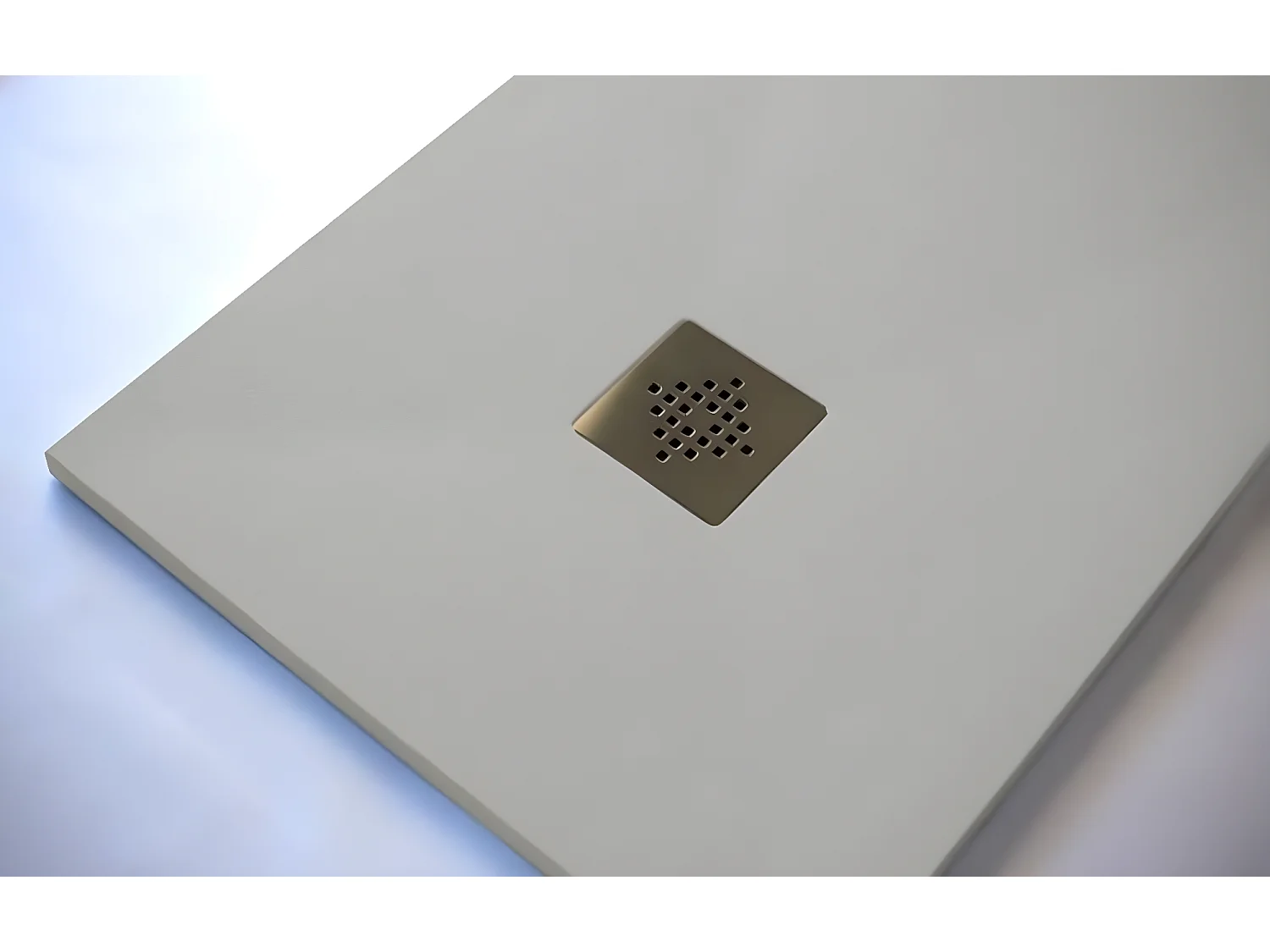 Plato de ducha pizarra PURE GRIS  100x140 cm rejilla inox