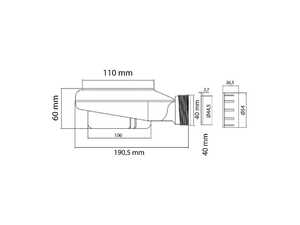 Receveur de douche 80 x 180 cm extra plat PURE en résine surface ardoisée gris Grille inox