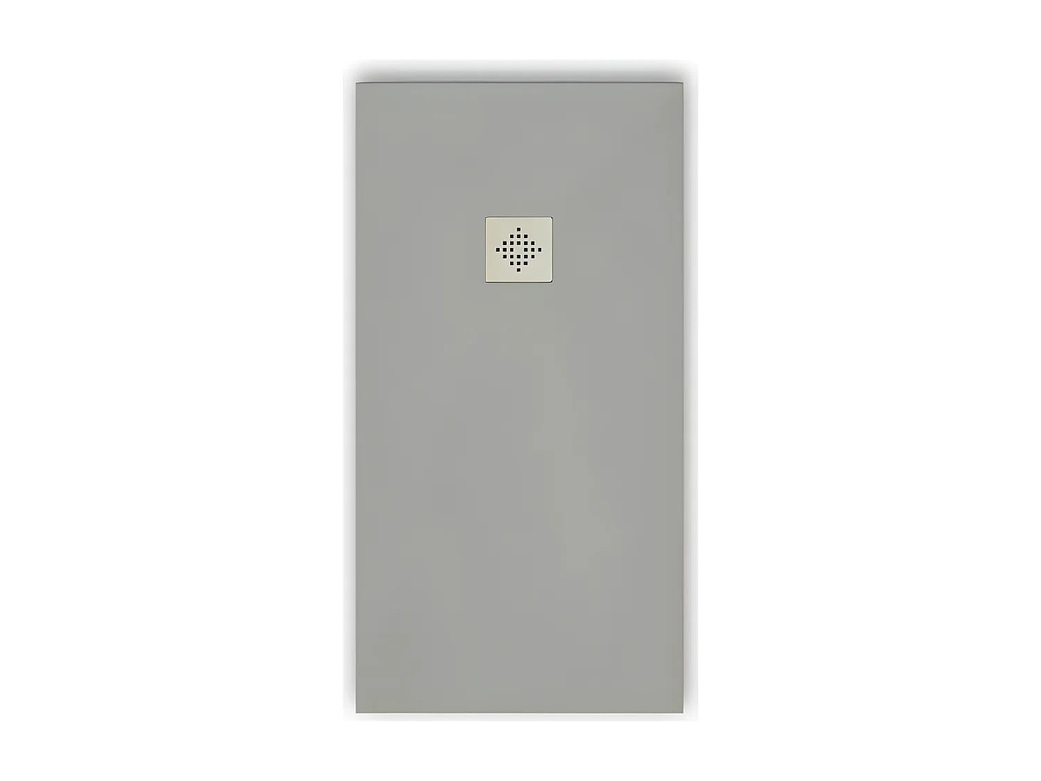 Receveur de douche 70 x 160 cm extra plat PURE en résine surface ardoisée gris Grille inox
