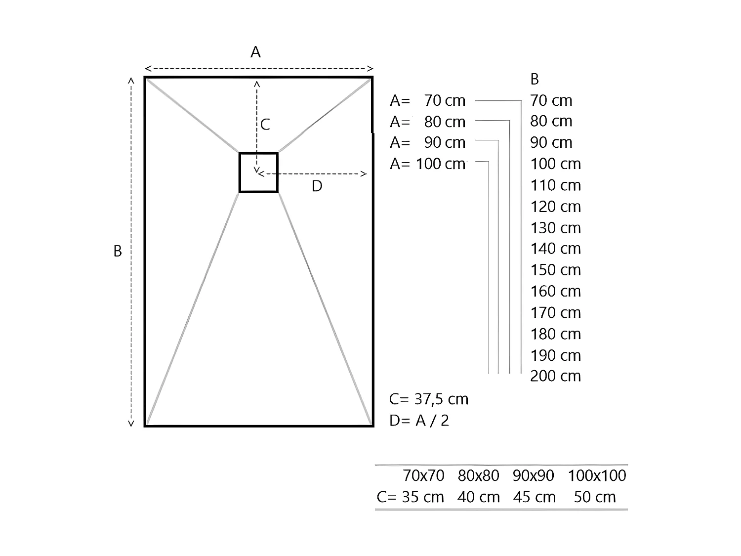 Mineralguss-Duschwanne extra flach PURE Schieferoptik beige 70x140 cm Edelstahl in chrom