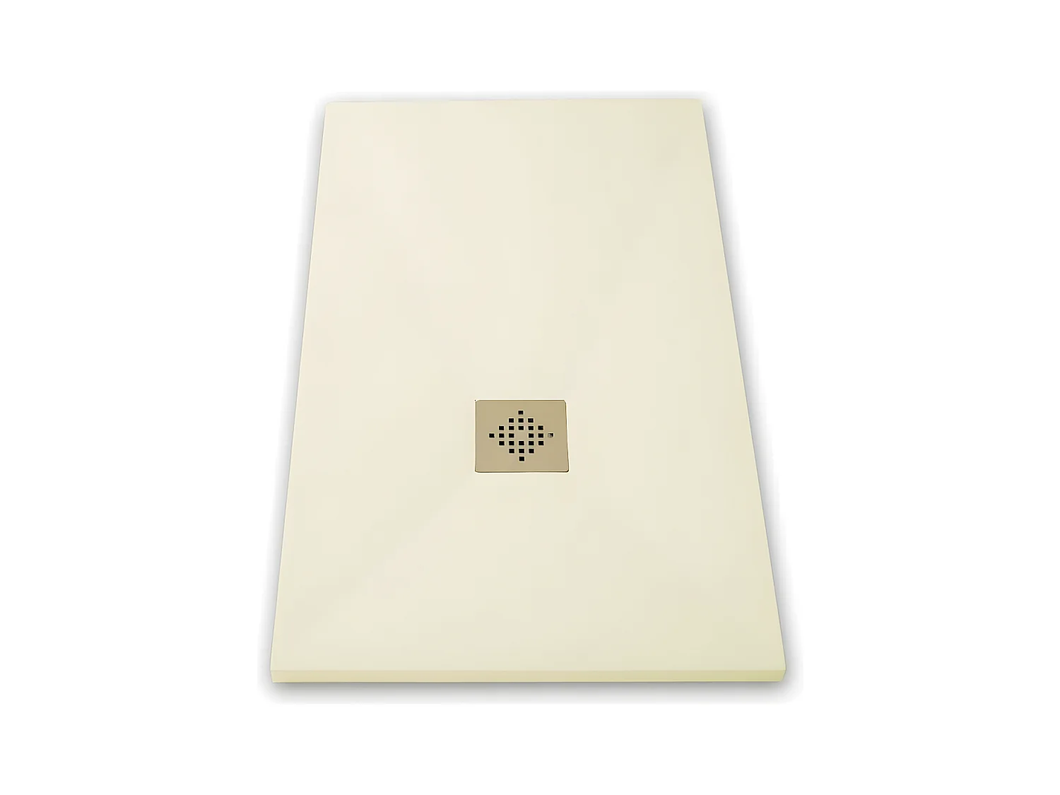 Piatto doccia ultrasottile 100 x 170 cm PURE in resina finitura ardesia beige