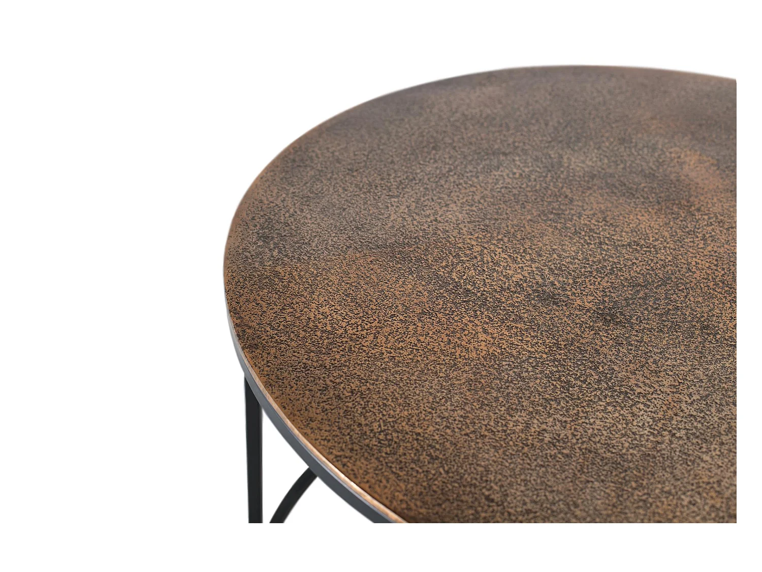 MESA DE CENTRO METAL Gris / plata.Giner y Colomer 47x81x81