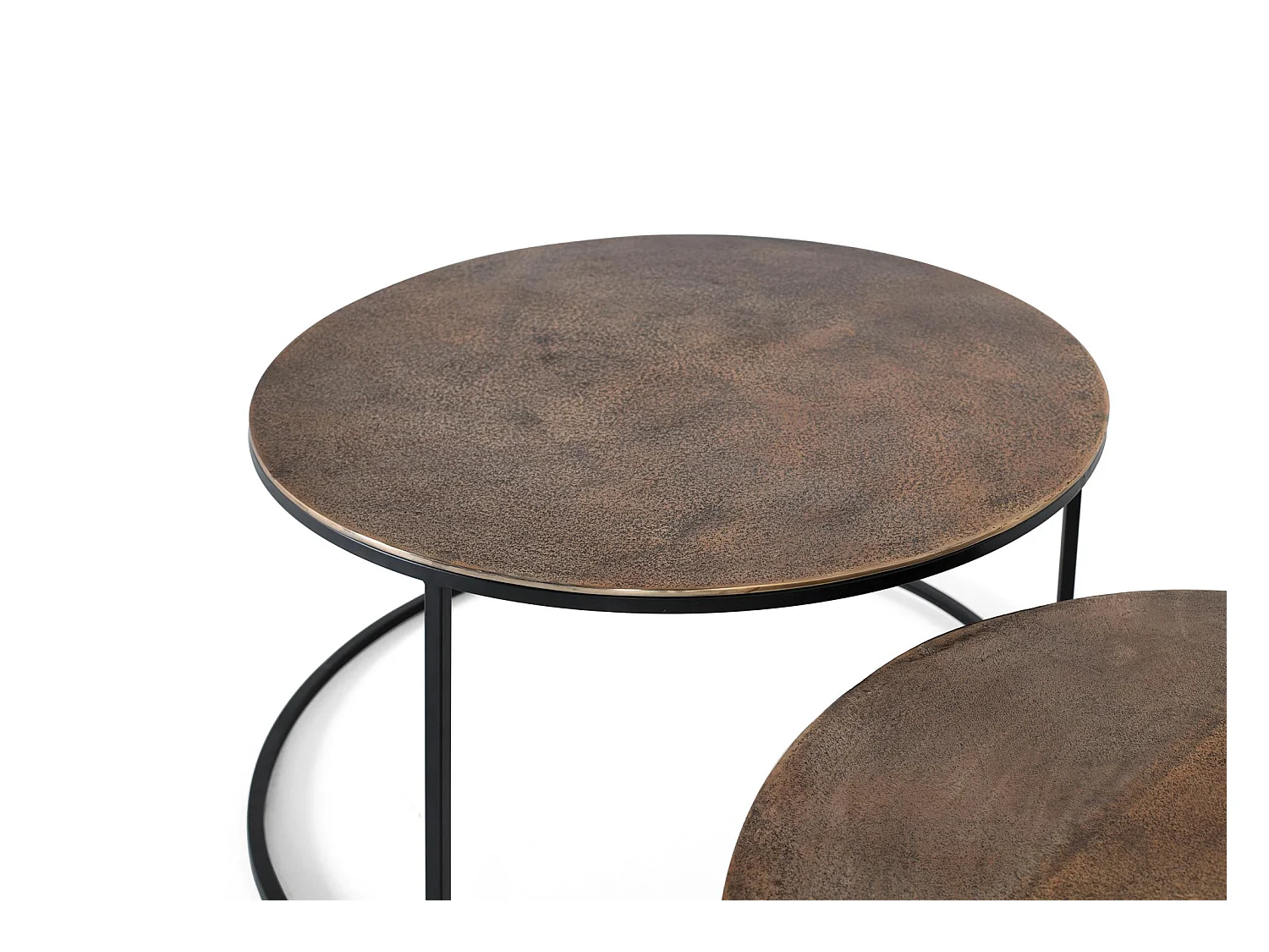 MESA DE CENTRO METAL Gris / plata.Giner y Colomer 47x81x81