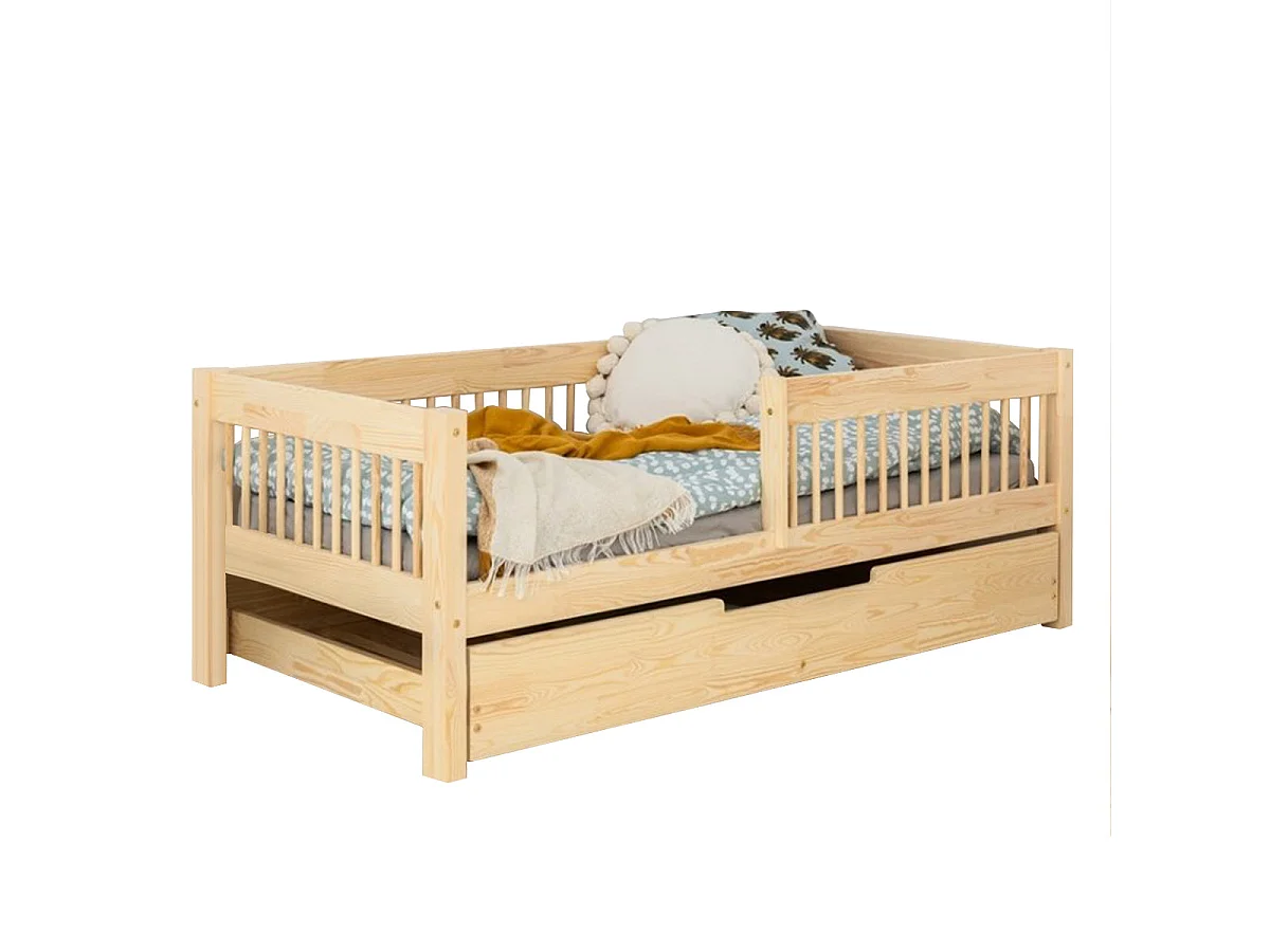 Bed 90x200 inclusief boxspring en lade Ariette Bois