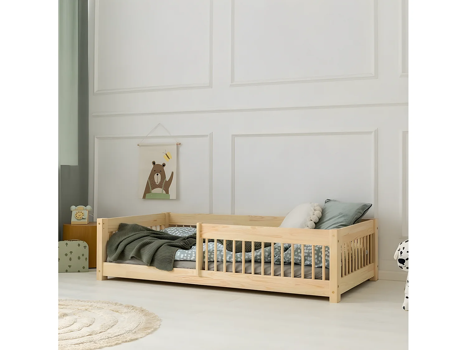 Lit 90x190 sommier inclus Ariette Bois