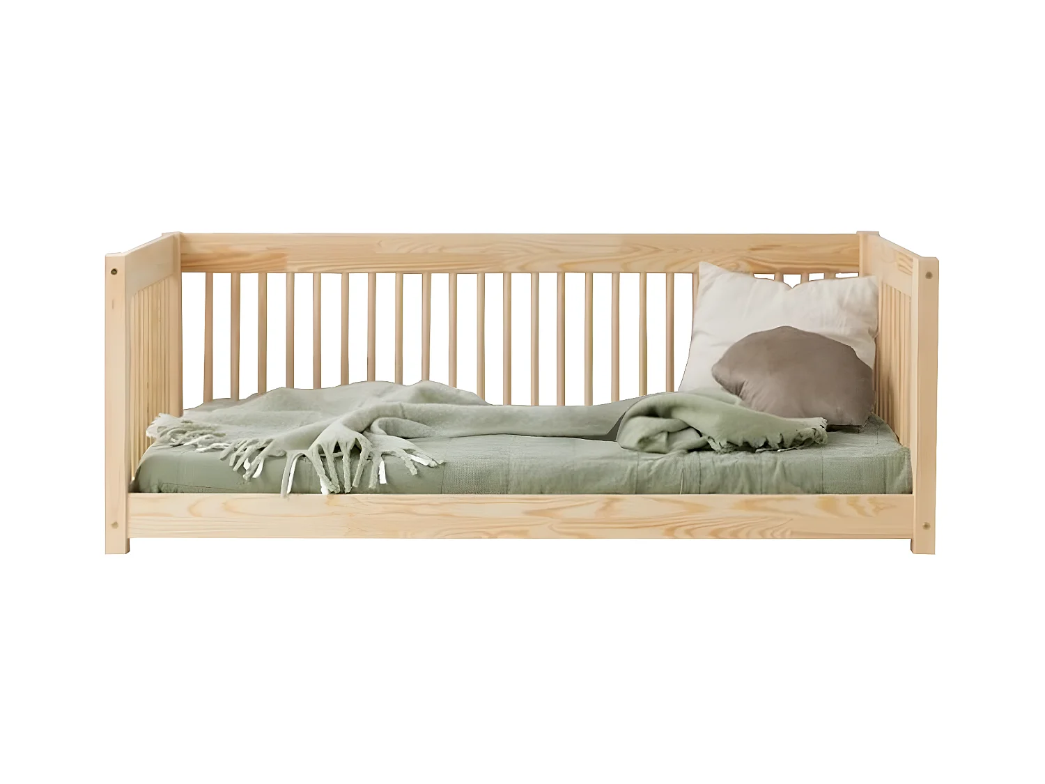 Lit banquette 90x190 sommier inclus Perrine Bois