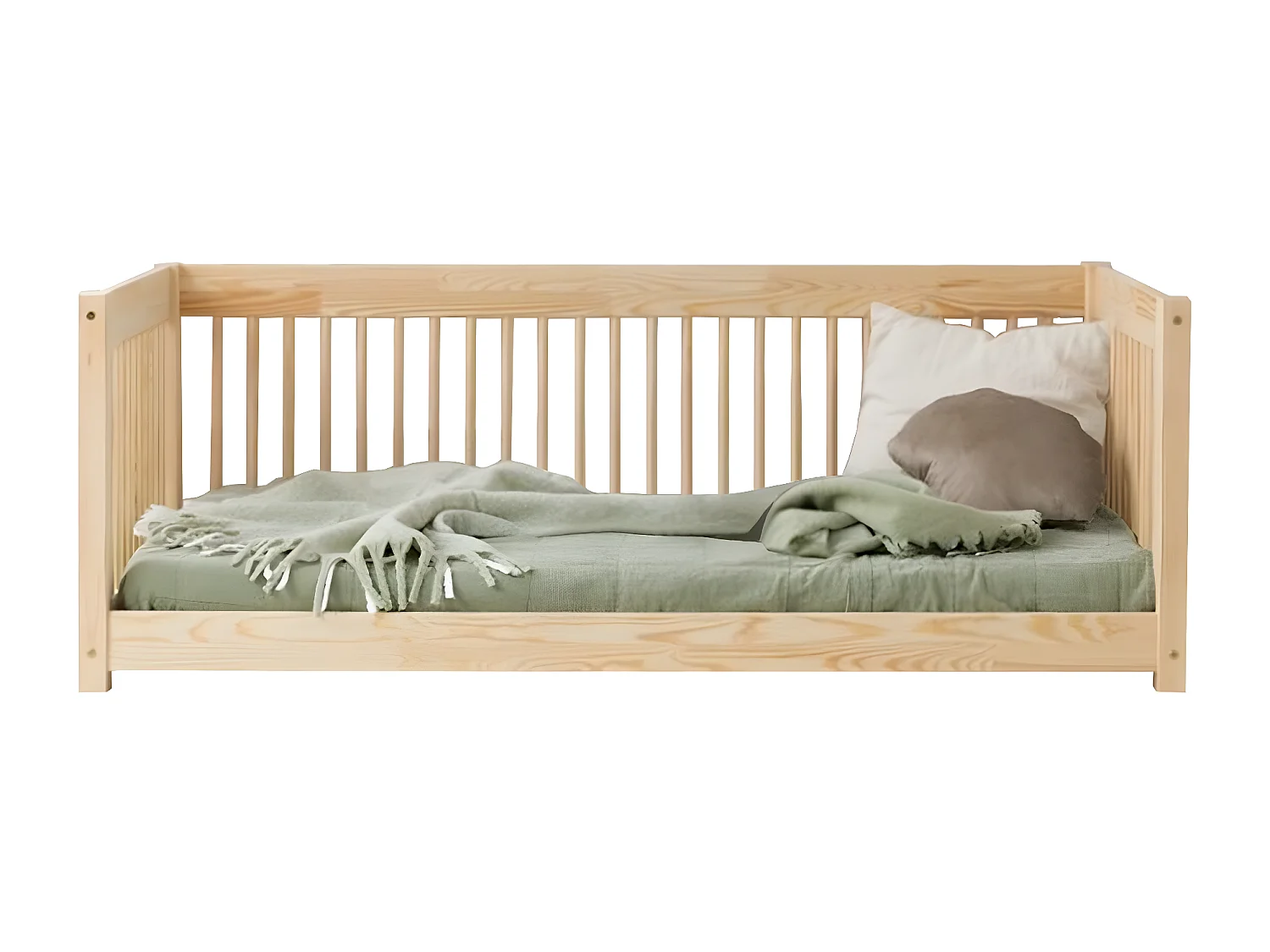 Banco-cama 90x200 incluindo base de ripas Perrine Wood