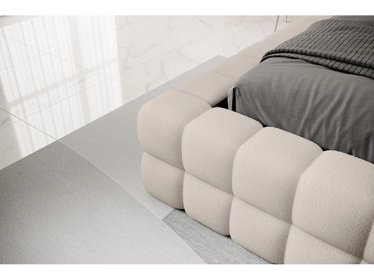 Bedstee 180x200 inclusief lattenbodem Cloud Beige badstof