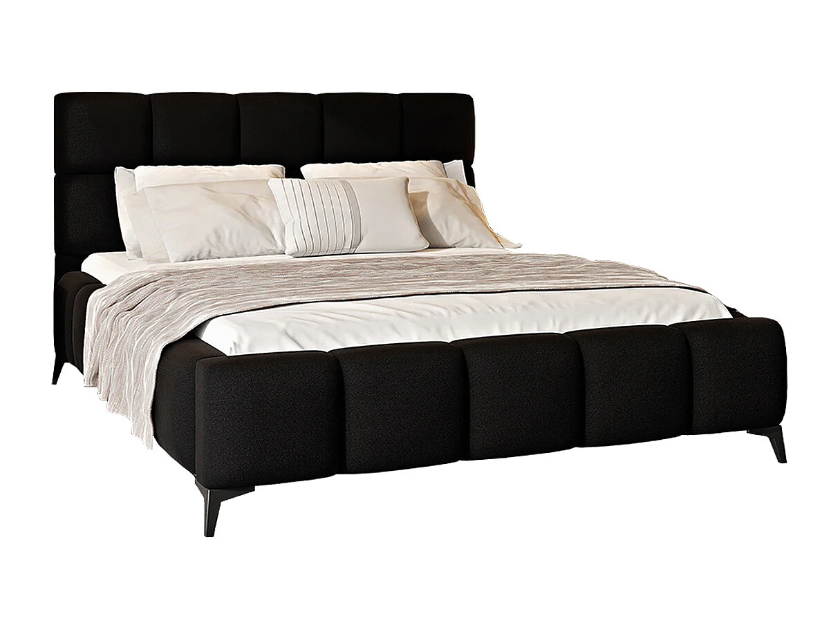 Lit coffre 180x200 sommier inclus Mira Noir