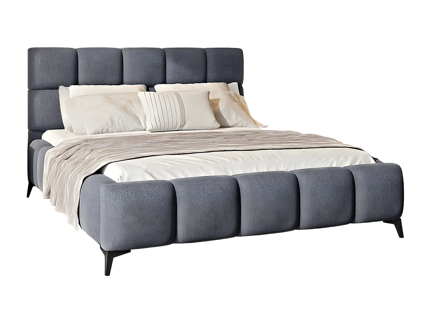 Cama canapé 160x200 con somier Mira Gris
