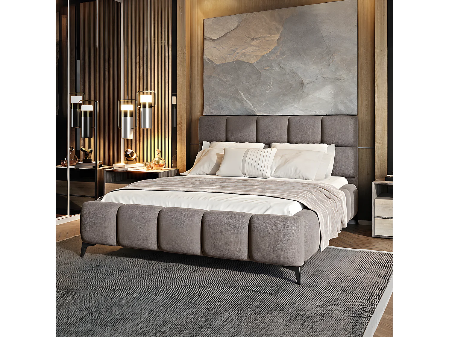 Cama canapé 180x200 con somier Mira Beige
