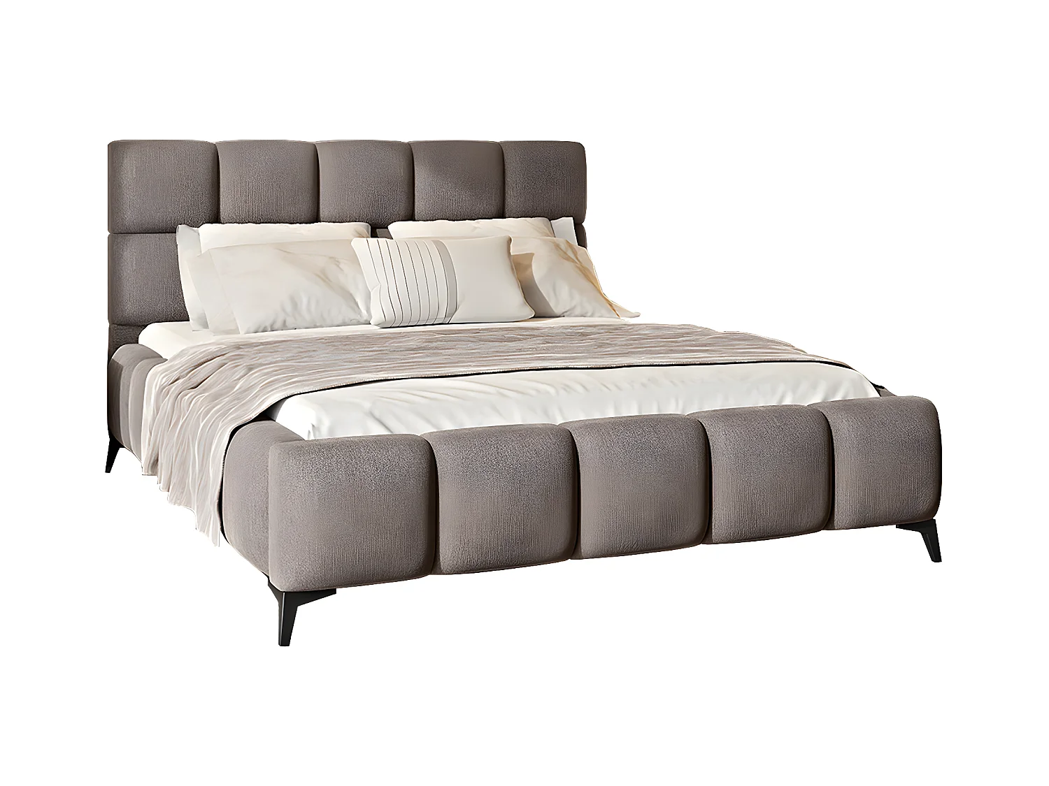 Lit coffre 180x200 sommier inclus Mira Beige