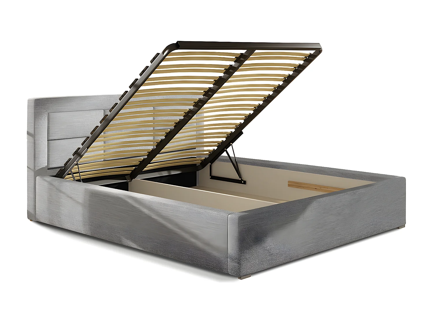 Cama com arrumação com base Nael cinzento 200x200