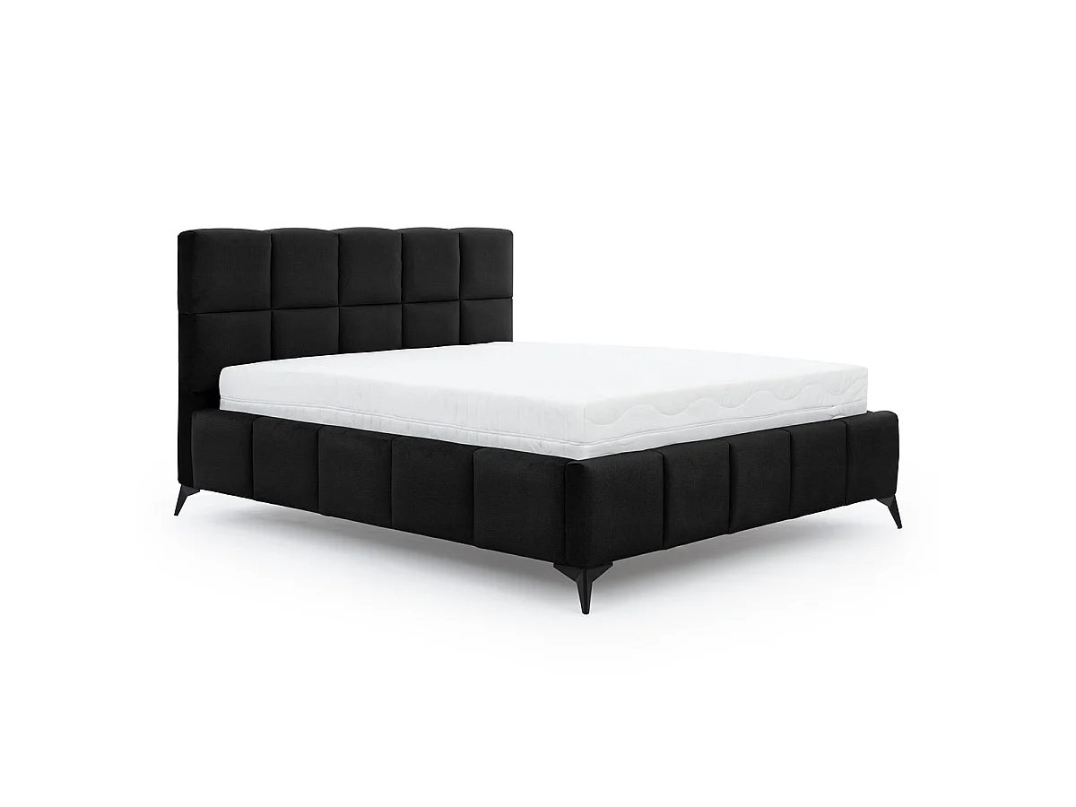 Lit coffre 160x200 sommier inclus Mira Noir