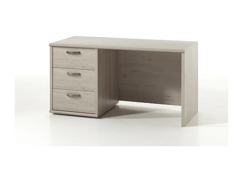Bureau enfant robuste 3 tiroirs collection DANY coloris chêne clair
