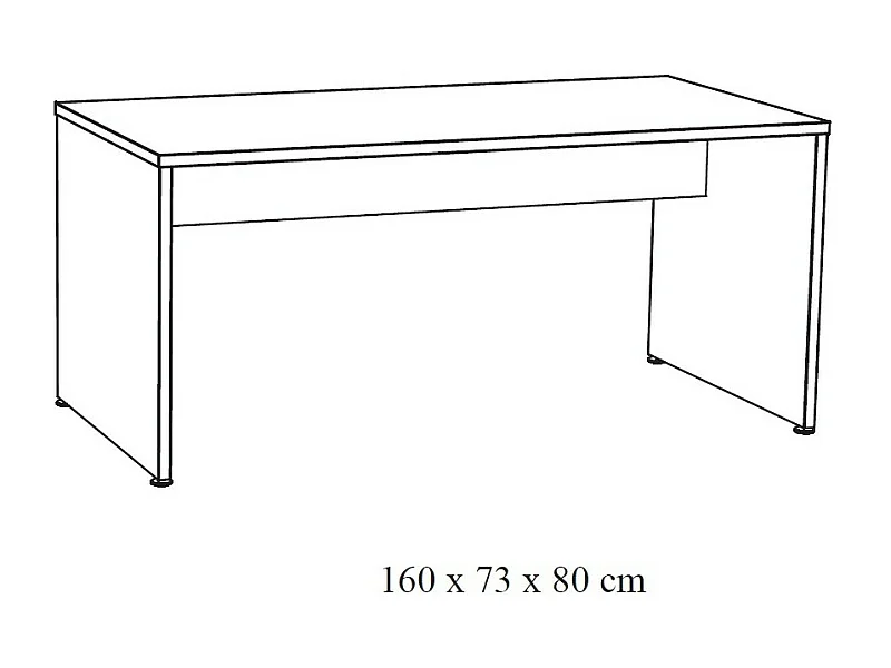 Escritorio profesional de 160 cm color roble natural colección YUKON