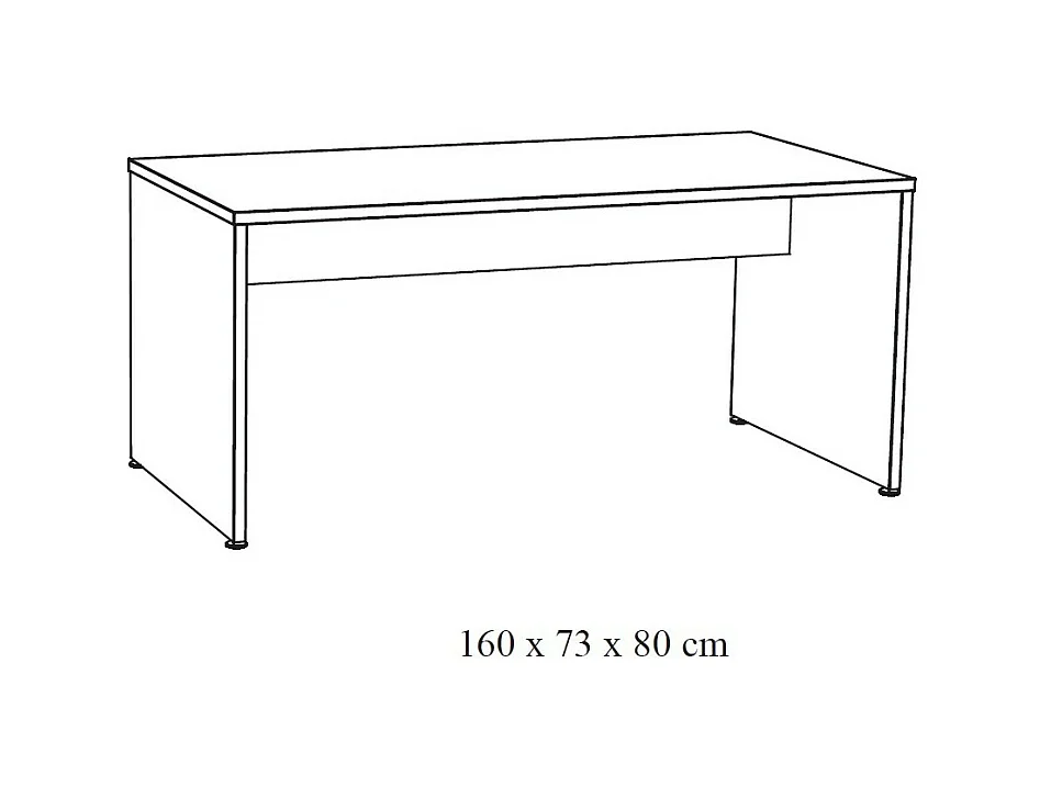 Bureau professionnel YUKON – 160 cm chêne brut – Design moderne et solide