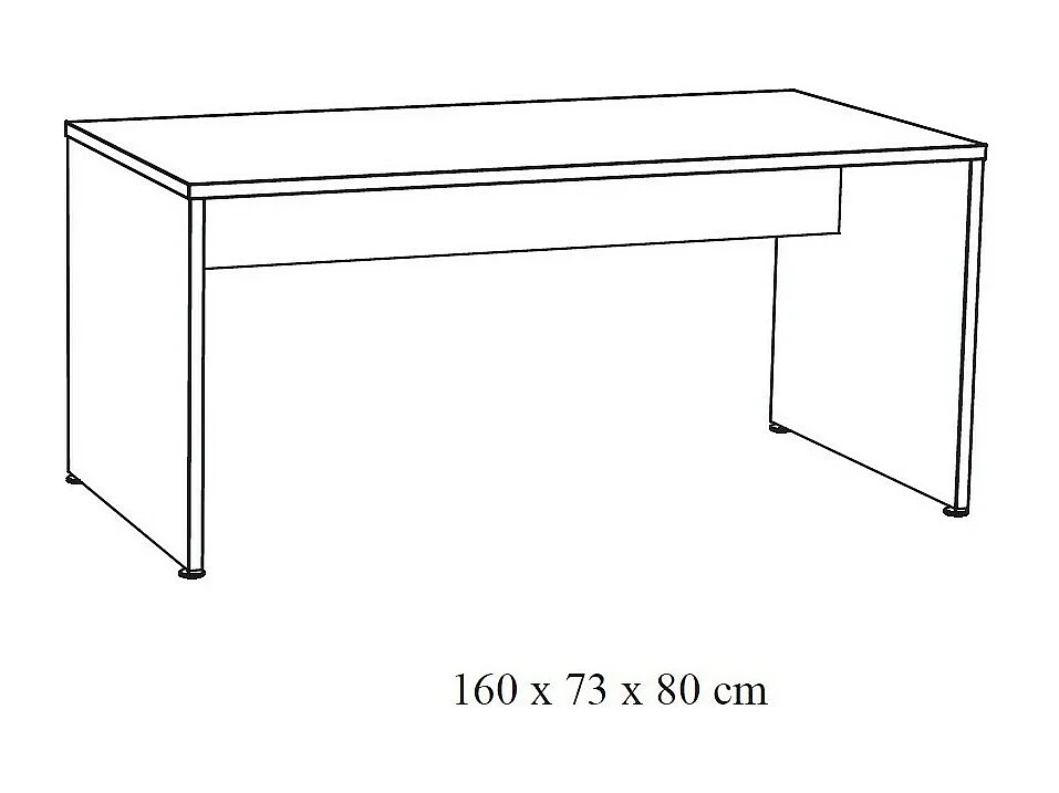 Professioneel bureau 160cm in ruw eiken kleur, collectie YUKON