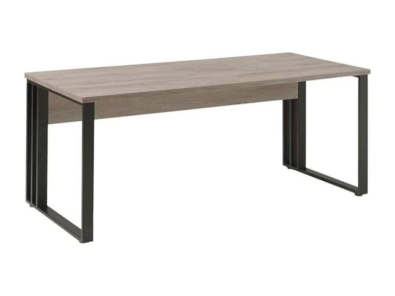 Escritorio profesional de 160 cm color roble crudo y negro colección YUKON