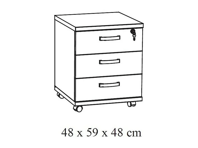 Ensemble de 5 meubles de bureau professionnel coloris chêne brut collection YUKON. Pieds métalliques