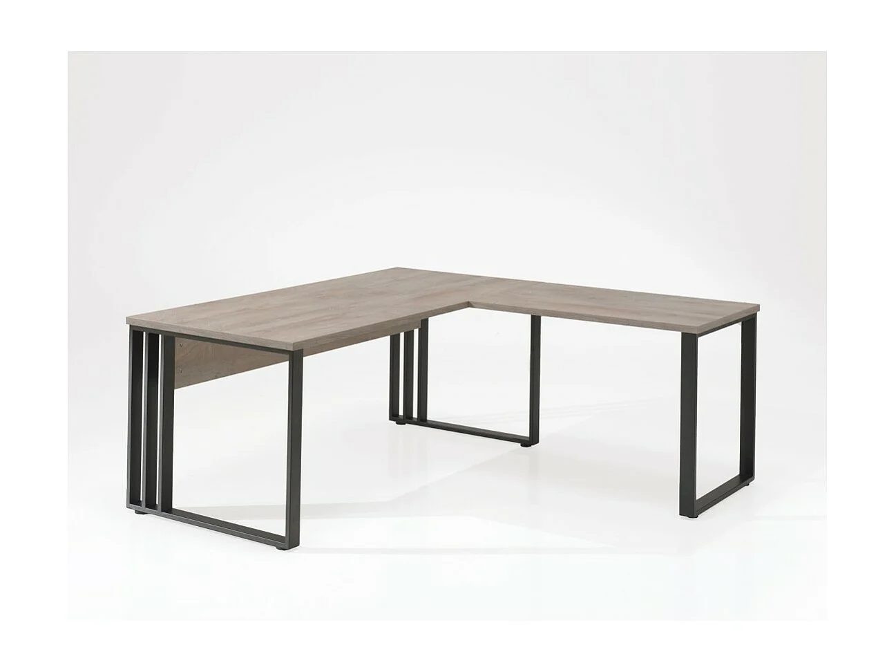 Ensemble de 5 meubles de bureau professionnel coloris chêne brut collection YUKON. Pieds métalliques