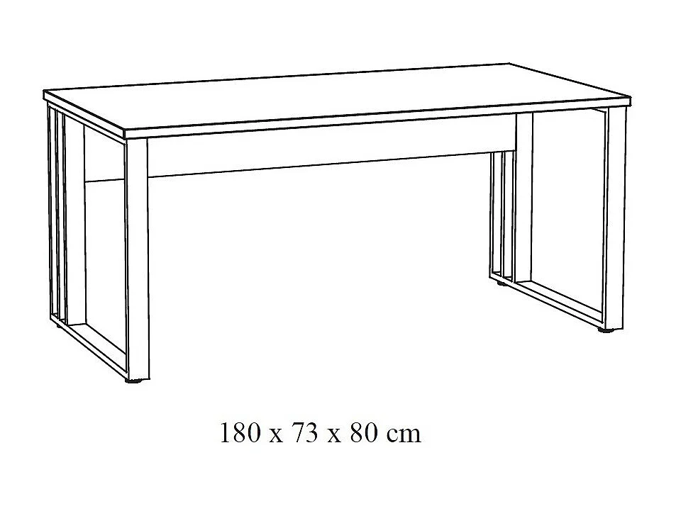 Ensemble de 5 meubles de bureau professionnel coloris chêne brut collection YUKON. Pieds métalliques