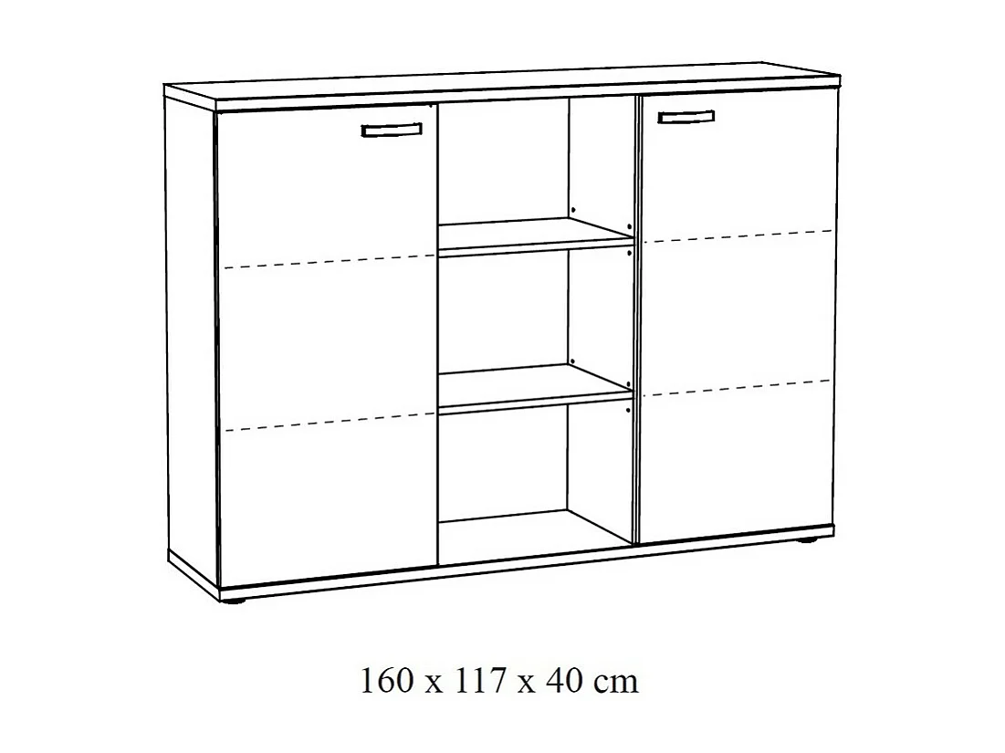 Ensemble de 5 meubles de bureau professionnel coloris chêne brut collection YUKON.
