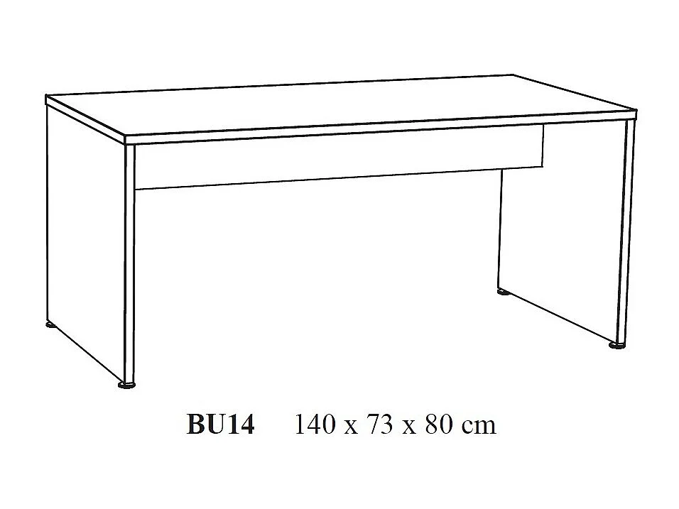 Escritório profissional 140cm cor carvalho natural coleção YUKON