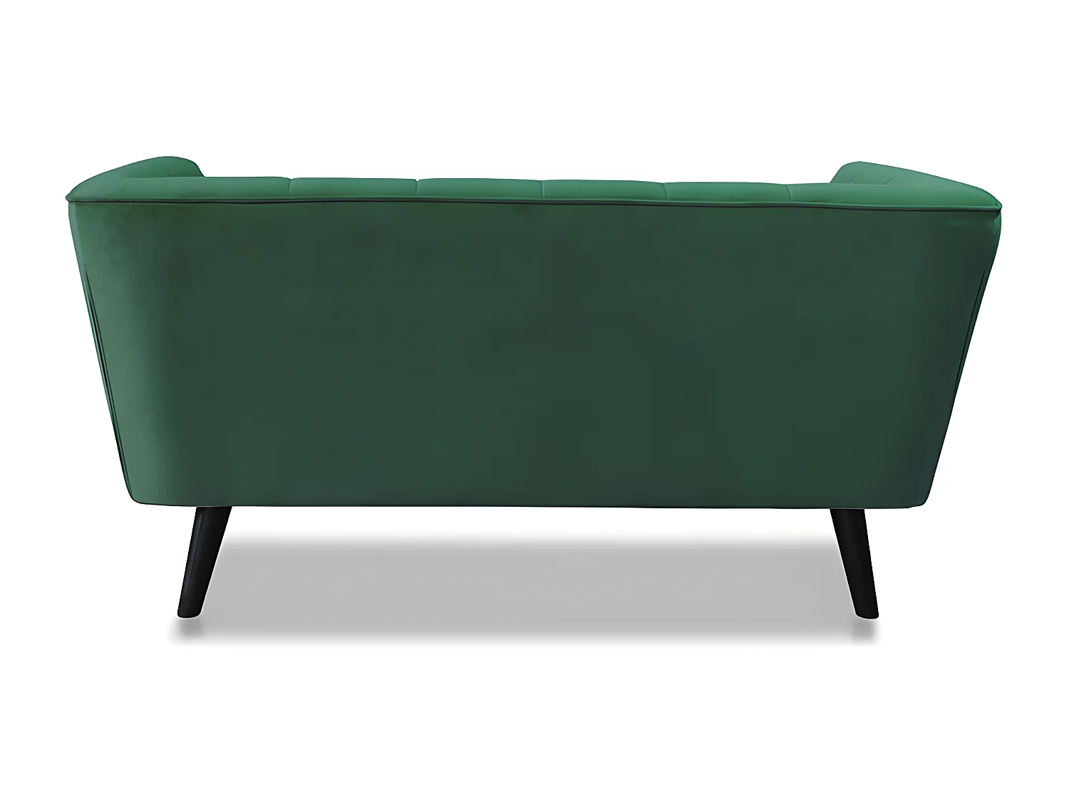 Canapé droit en velours 2 personnes Silvestre - 164x90x76cm - vert