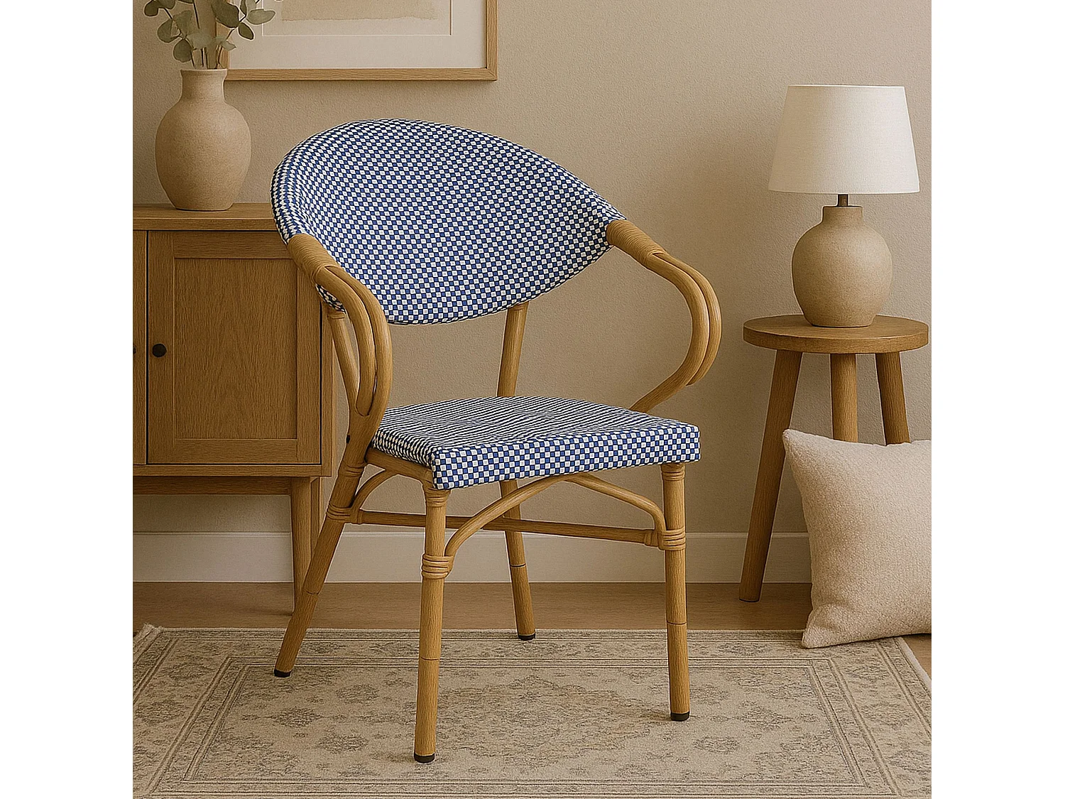 Now's Home - Lot De 2 Fauteuils De Table En Textilene Bleu