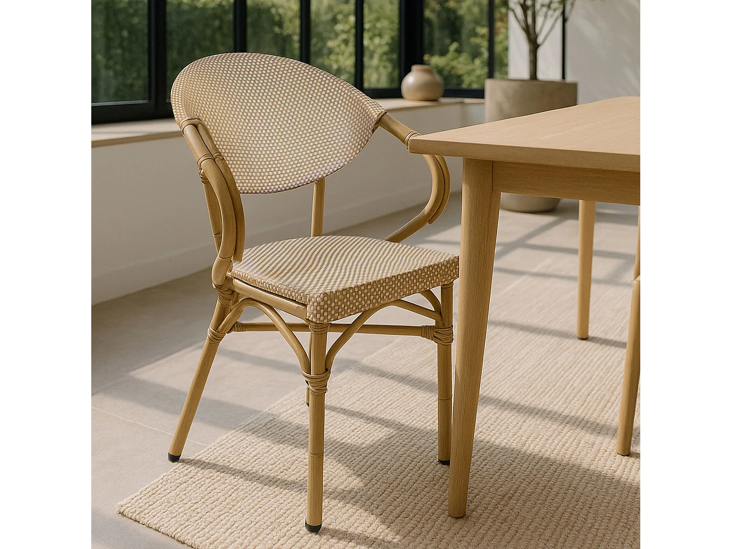 Now's Home - Lot De 2 Fauteuils De Table En Textilene Beige