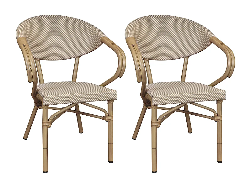 Now's Home - Lot De 2 Fauteuils De Table En Textilene Beige