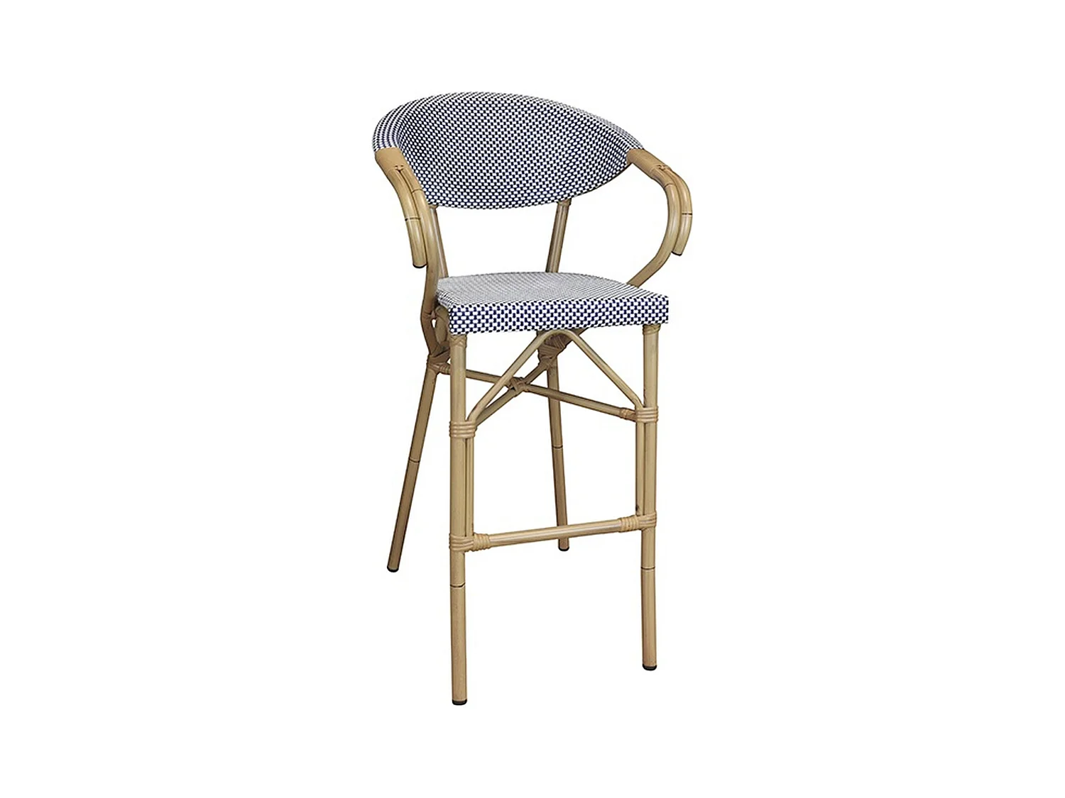 Now's Home - Lot De 2 Fauteuils De Bar En Textilene Bleu
