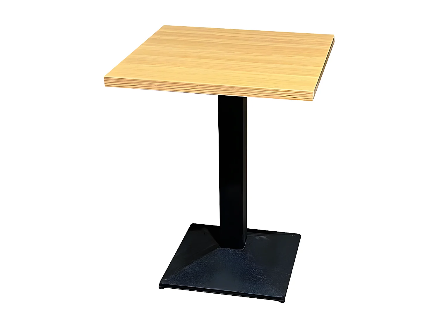 Mesas Auxiliares - Mesa Kuat Black 60 cm - Madera clara