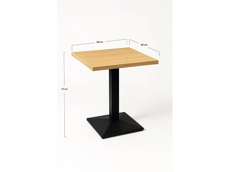 Mesas Bar - Mesa Kuat Black 60 cm - Madera clara