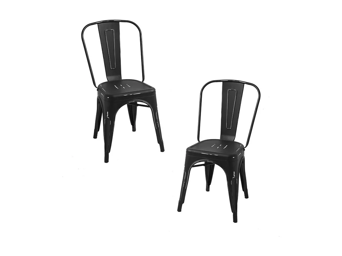 Packs Sillas Comedor - Pack 2 Sillas Torix Vintage - Negro vintage