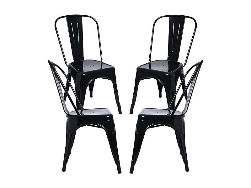 Packs Sillas Comedor - Pack 4 Sillas Torix - Negro