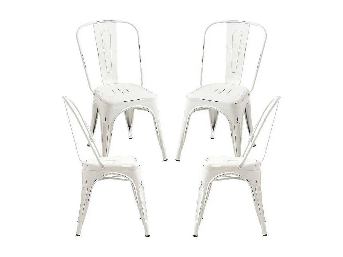Packs Sillas Comedor - Pack 4 Sillas Torix Vintage - Blanco vintage