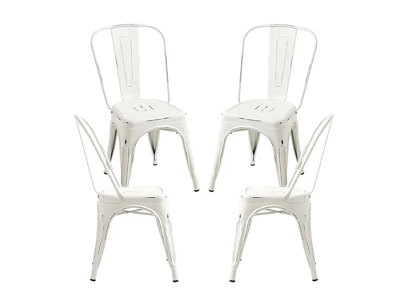 Packs Sillas Comedor - Pack 4 Sillas Torix Vintage - Blanco vintage