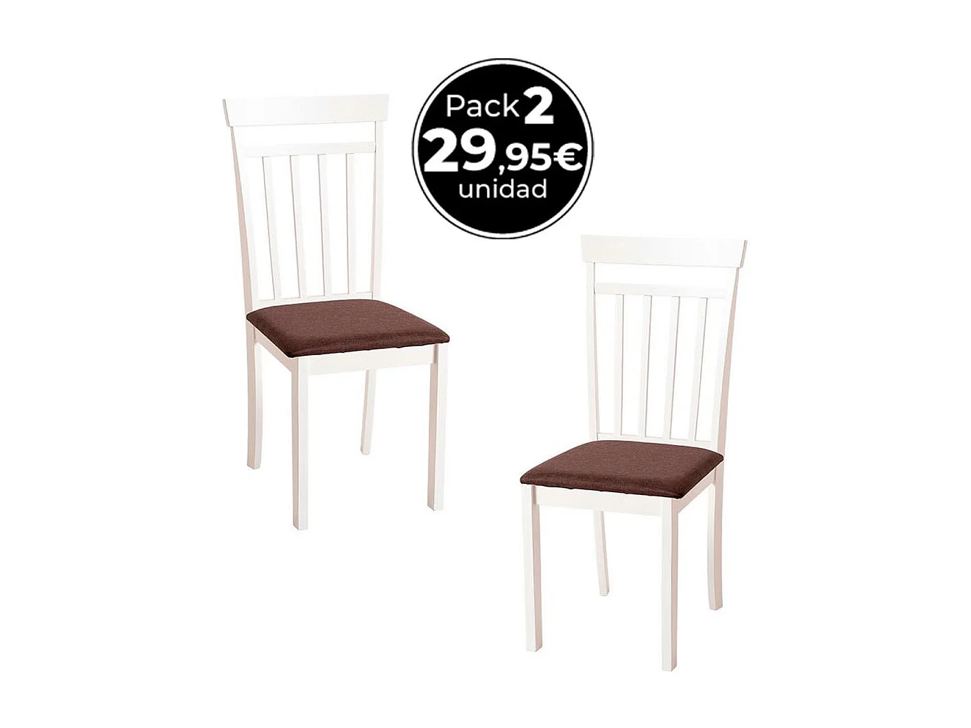 Packs Sillas Comedor - Pack 2 Sillas Tui - Marrón