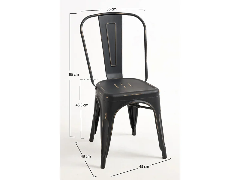 Packs Sillas Comedor - Pack 4 Sillas Torix Vintage - Negro vintage