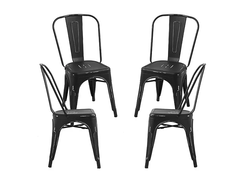 Packs Sillas Comedor - Pack 4 Sillas Torix Vintage - Negro vintage
