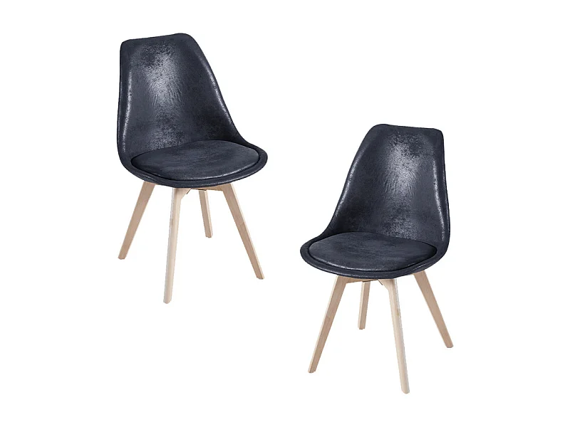 Packs Sillas Comedor - Pack 2 Sillas Synk Vintage - Negro